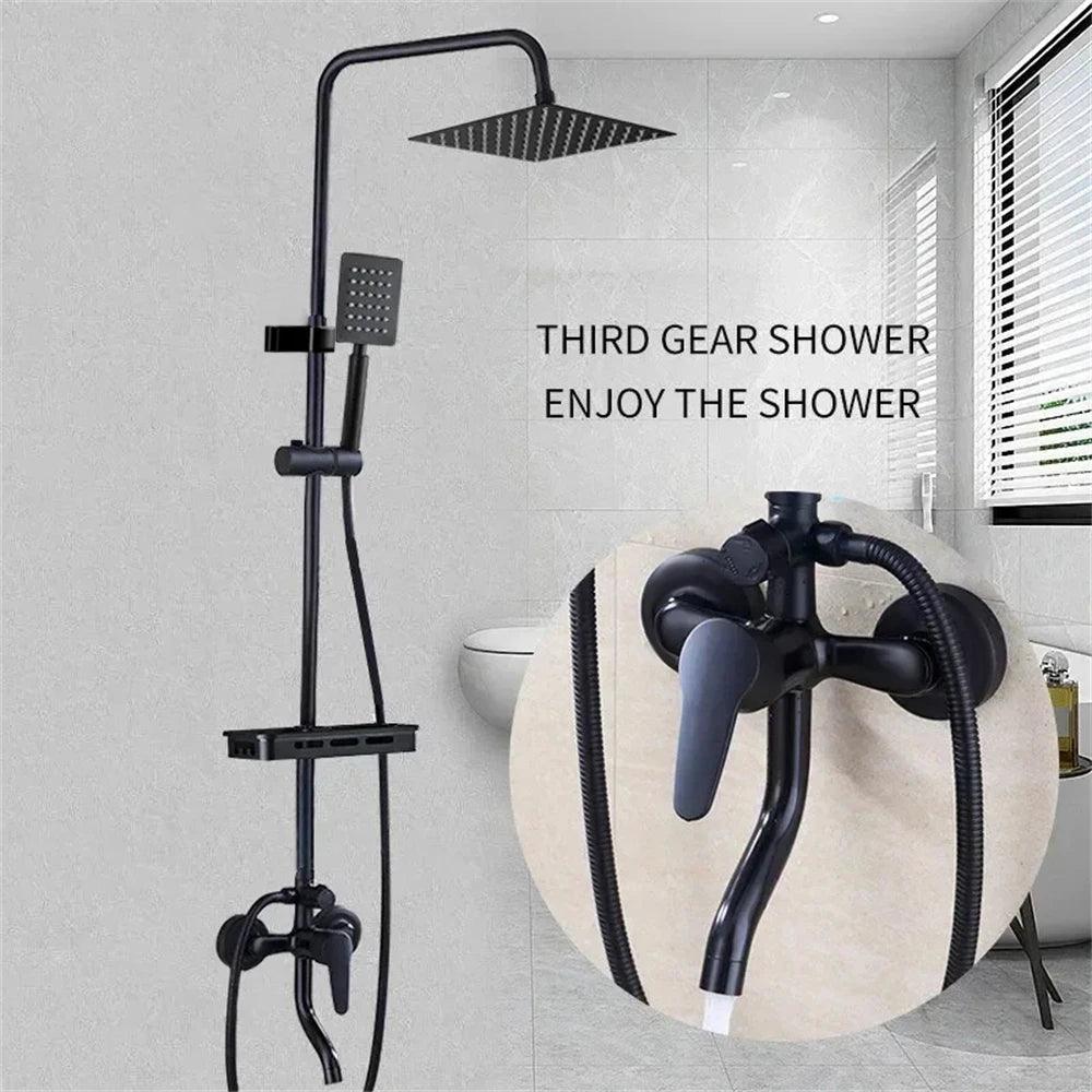 Black Shower Set