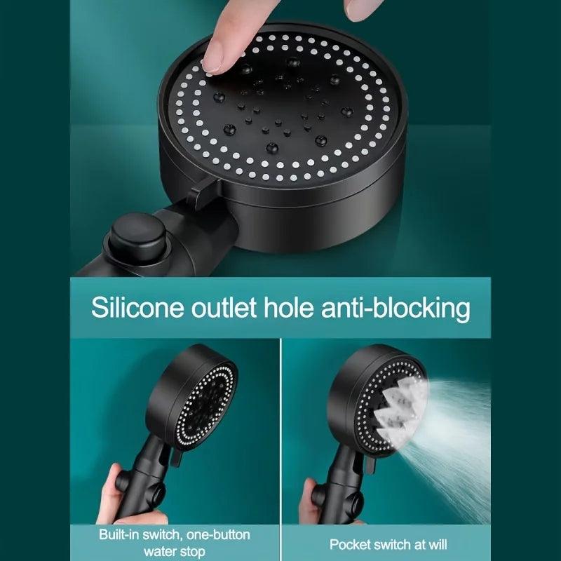 Inofsto-Adjustable Black Shower Head