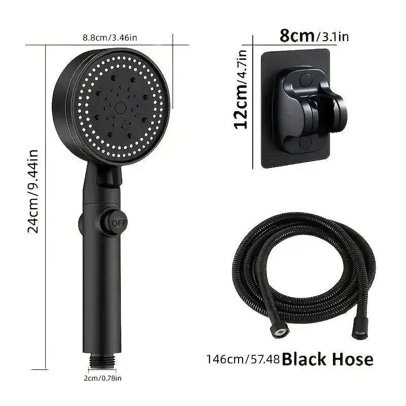 Inofsto-Adjustable Black Shower Head